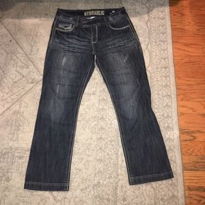 Hydraulic Size 18W Lily Straight Jeans Distressed